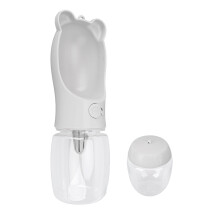 Multifunktionale tragbare Hunde-Wasserflasche & Futterbehälter 23x6,5 cm Grau