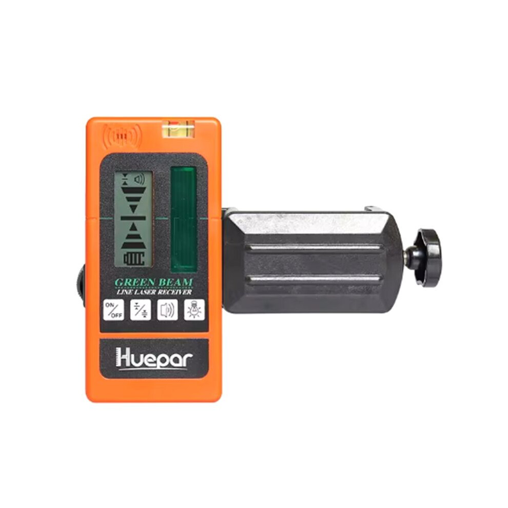 Huepar Lr-5Rg Laser Level Receiver Detector Back-Lit Lcd Display Receive Green Red For Outdoor Orange 6031632531772