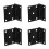Conjunto de Estrutura de Cama de 4 Peças, Suporte de Slot de Gancho Duplo, 3,5 Polegadas X 3 Polegadas, Trilho de Cama de Metal, Placa de Gancho, 1
