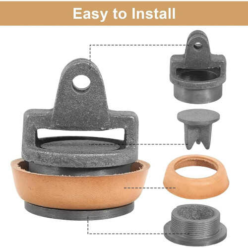 Type 75 Hand Water Pump Piston Replacement with Seal Ring, Cast Iron, LeakProof, Easy Install 1