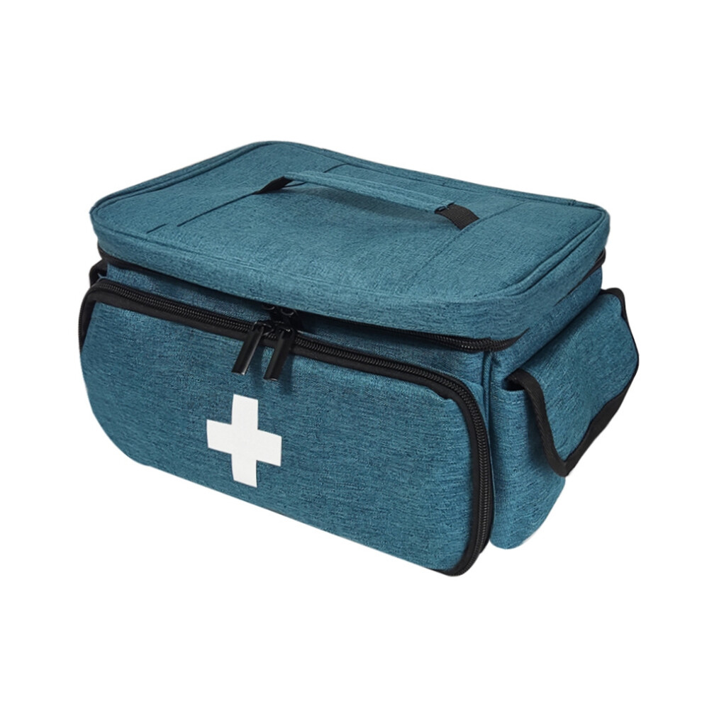 Medicine Storage Bag Empty Lockable Pill Bottle Organizer with Portable Zippered Pouches Medicine Box for Home Travel,A