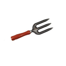 Garden Hand Fork with Ergonomic Wooden Handle, HeavyDuty Metal Head for Soil Aeration and Weeding