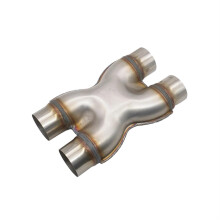 Universal Exhaust Muffler 3 Inch 409 Stainless Steel H Pipe Adapter for Smooth Exhaust Flow and Power
