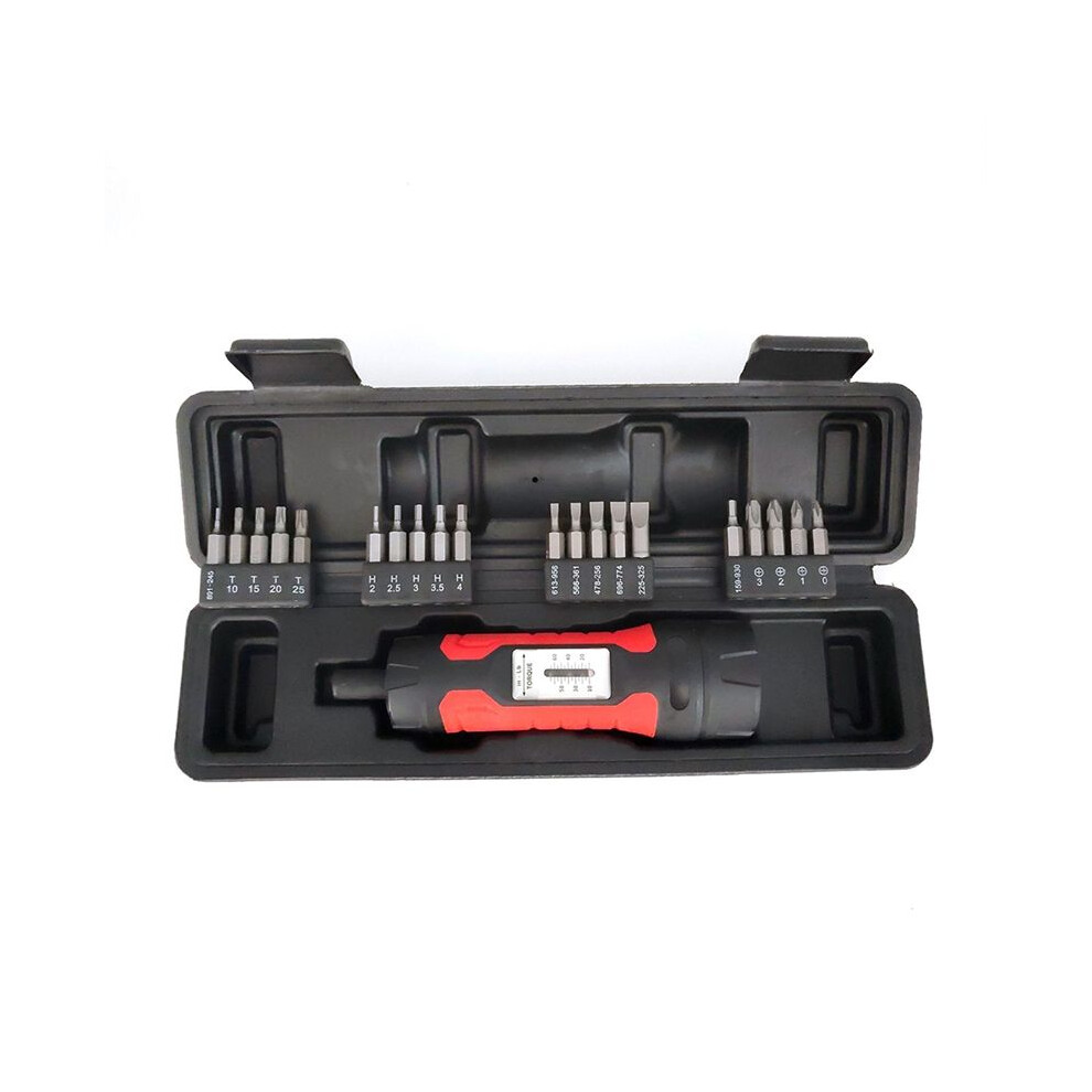 Accurate Torque Wrench Screwdriver 1/4 Inch Drive Ergonomic Grip Adjustable Range 10 65In Lb (80),Bicycle Repair Tools 6031562204241