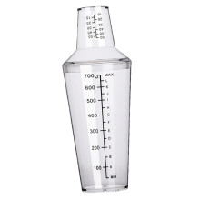 700ml Cocktail Shaker with Precise Scale Markings, Heat Resistant PC Bartender Shaker for Home and Tea