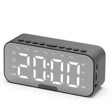 Multifunctionele Digitale LED-Wekker voor Slaapkamer en Kantoor - Geeft de Temperatuur Weer, Beschikt over FM-Radio en LED-Display