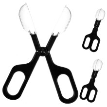 Pet Waste Scoops 3Piece Plastic Scoops For Hamster Poop  NonSlip Grip, Portable Hanging Handle, Black
