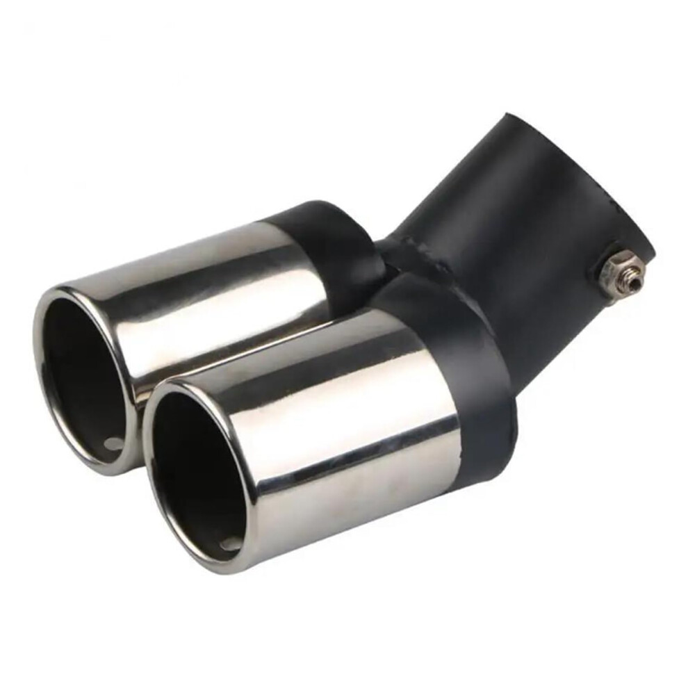 Exhaust Muffler Tip Pipe Stainless Steel Slant Rolled Dual Outlet Universal Fit Car Exhaust Tip Style B 9199774116619
