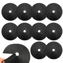 Tree Mulch Rings Recycled Rubber Mats for Root Protection Weed Control Easy Install 10pcs 32cm