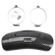 7.7 Inch Motorcycle Exhaust Heat Shield Carbon Fiber Middle Pipe Guard Kit for Heat Protection
