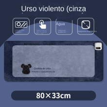 (Exibição digital de cinco velocidades de temporização 80*33, Urso Violento Cinzento) Almofada de aquecimento à prova d'água de mesa