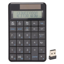 Responsive Keys Numeric Keypad Wireless Number Pad Solar Panel Ergonomic Design Plug And Play Data Entry Tactile Typing Experience Wide Compatibility