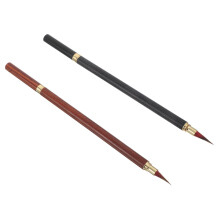 2pcs Chinese Calligraphy Brush with Fine Tip and Protective Cap for Traditional Writing and Painting