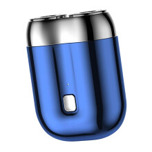 Travel Shaver Waterproof Portable Beard Trimmer USB Charging Dry and Wet Face Shaver for Shower and Travel Blue