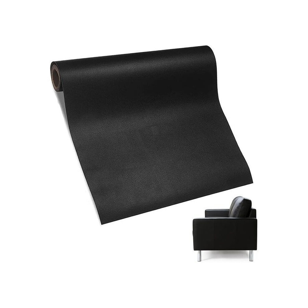 Mtevotx Leather Adhesive Patches For Sofas And Car Seats - 50X137cm (Black) Black 8581600535670