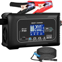 20A 12V/24V Smart Battery Charger, Car Battery Charger, Maintainer and Automatic Battery Charger