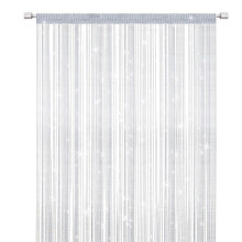 Fliegengitter-Türvorhang, eleganter Quasten-Trennvorhang für Heimdekoration, Grau (100 x 200 cm)