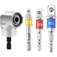 105 Angle Driver Adapter, Angle Attachment for Cordless Screwdriver, Hex Shank Drill, with Adapter