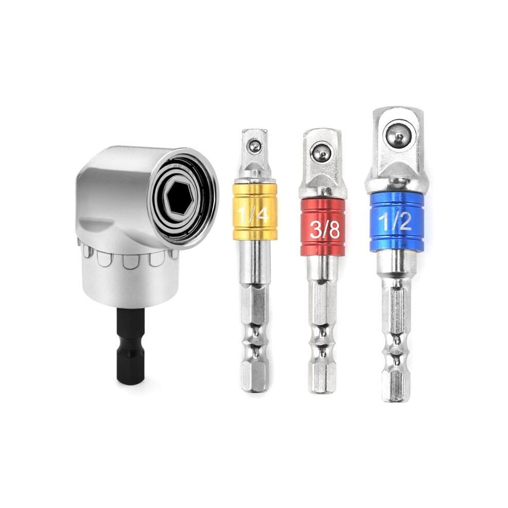 105 Angle Driver Adapter, Angle Attachment For Cordless Screwdriver, Hex Shank Drill, With Adapter 8581600538534