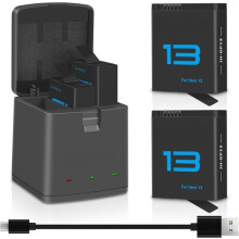 HERO13-batterij HERO13 Enduro-batterij Oplaadbare batterij 2 pakken 2100mAh en HERO13 3-kanaals batterijladerdoos