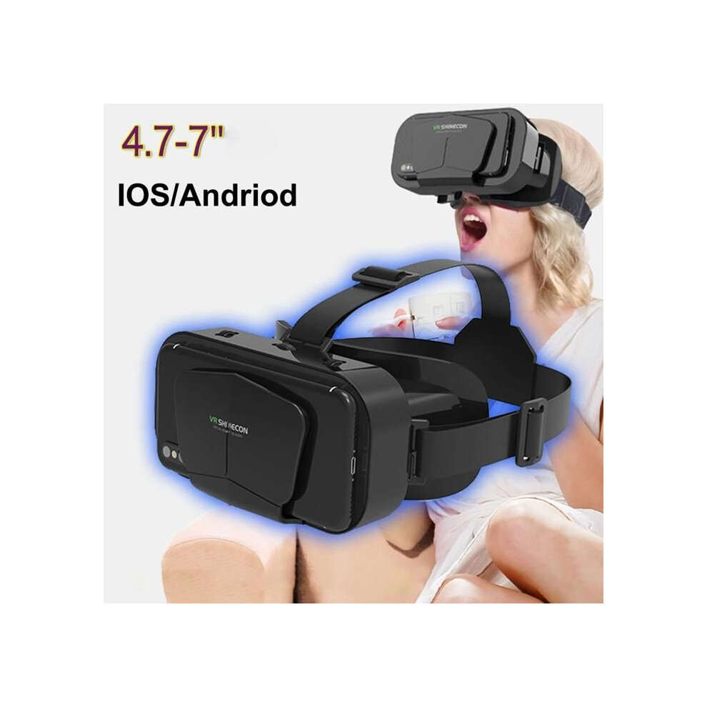 3D Virtual Reality Gaming Headset For Smartphones, Vr G10 Imax Glasses, Google Cardboard, 4.7-7.0 Inch 8581600538596