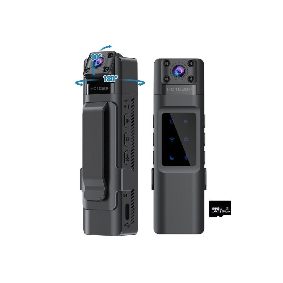 1080P Police Body Camera Video Audio Recorder Night Vision Dvr Camcorder - Body Camera With 64G Tf Card 8581600538640
