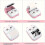 Mini draagbare Bluetooth-thermische printer, 5 rollen zelfklevend papier, compatibel met Android/iOS, roze 5