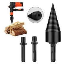 Holzspalter, konischer Bohrer, Holzbohrer zum Spalten von Holz 42 mm, langlebiges Spaltschraubenkegel-Holzzerkleinerungswerkzeug