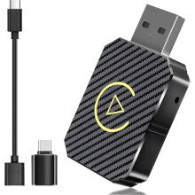 Draadloze CarPlay-adapter voor IOS Android-telefoon, met USB en USB-C/Type-C-verlengkabel, compatibel met auto's uit 2016+ en iOS 10+
