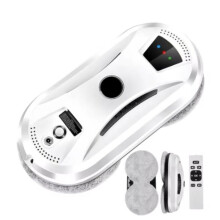 Window Cleaning Robot, Electric Window Cleaner, Remote Control, AI Navigation, 10 Washable Wipes Included