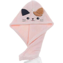 Mikrofaser-Haarhandtuch, Turban, schnell trocknend, super saugfähig, weich, knitterfrei, Katzenohren-Design