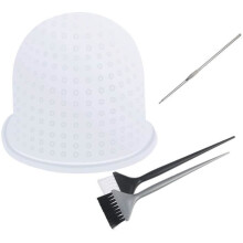 LANMOK Haarkleurkapkit Siliconen highlightkap en haak en 2 haarborstels voor het kleuren van haar
