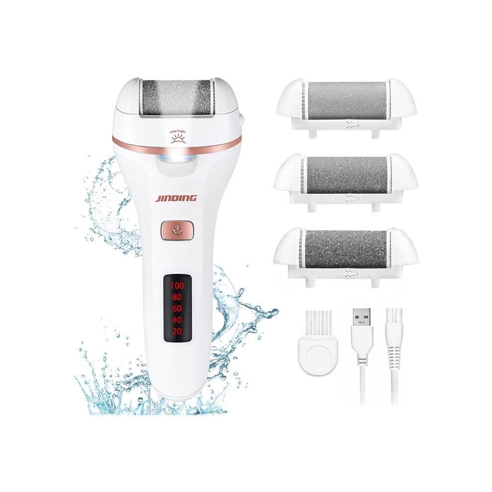 Aihontai Light Electric Foot File Pedicure - Flliberte - Rechargeable - 2 Speeds - Removes Skin