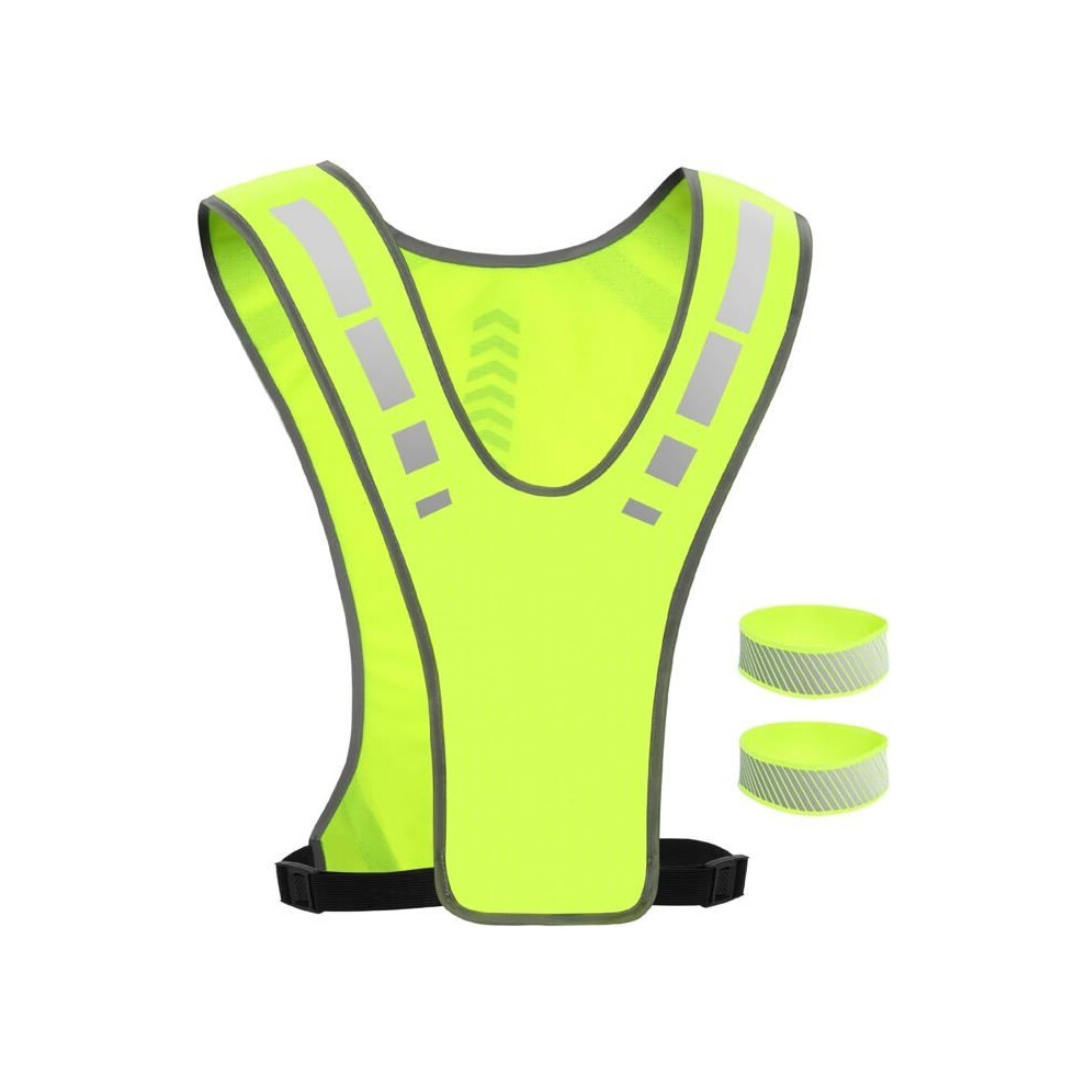 High Visibility Reflective Vest, Reflective Vest And Bracelet, Fluorescent Safety Jacket, Fluorescent Reflective Clothing 8581600539883