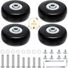 Replacement Wheels for Suitcase, 4Pcs Luggage Replacement Wheels, 50x18mm Pair of Luggage Replacement Wheels Suitcase with