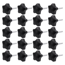20X Vis M8 x 40 mm Tête étoile Vis à Oreilles Poignée Bouton de Serrage Noir