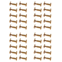 40 X Dos Arc Solide en Laiton Bouton Vis Clou Vis D'Ancrage Ceinture de Rivet en Cuir 10mm