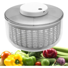 Electric Salad Spinner 6L Speed 500RPM USB Rechargeable Lettuce Dryer and Washer for Greens