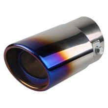 Exhaust Tailpipe Tip Universal Stainless Steel For 1.52.1 Inch Pipe Diameter Car Tailpipe Tip Half Blue Straight
