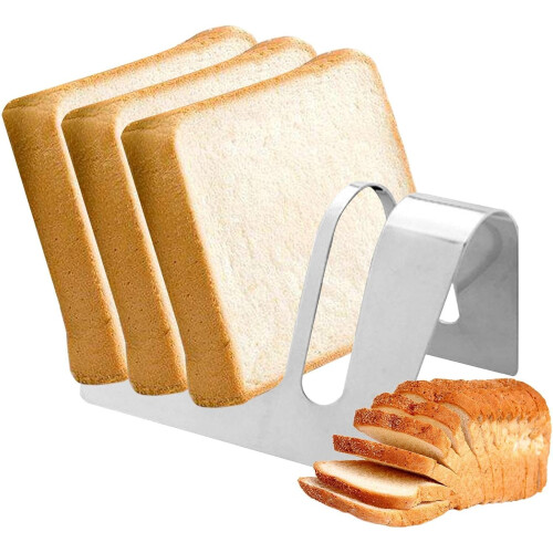 Stainless Steel Bread Cooling Rack with Multi Grid Design, Non Stick Rectangular Toast Holder 1