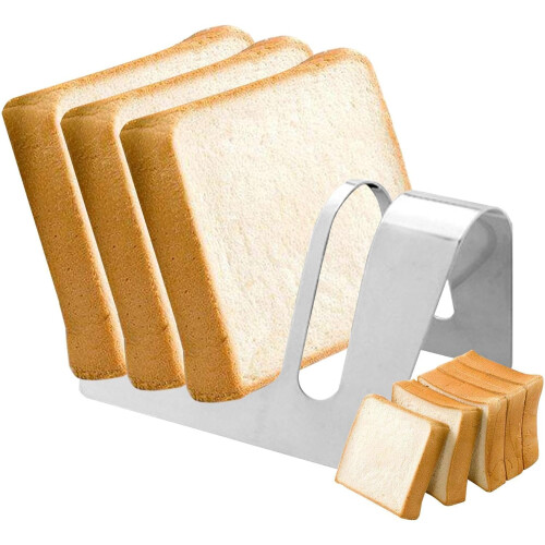 Stainless Steel Bread Cooling Rack with Multi Grid Design, Non Stick Rectangular Toast Holder 2