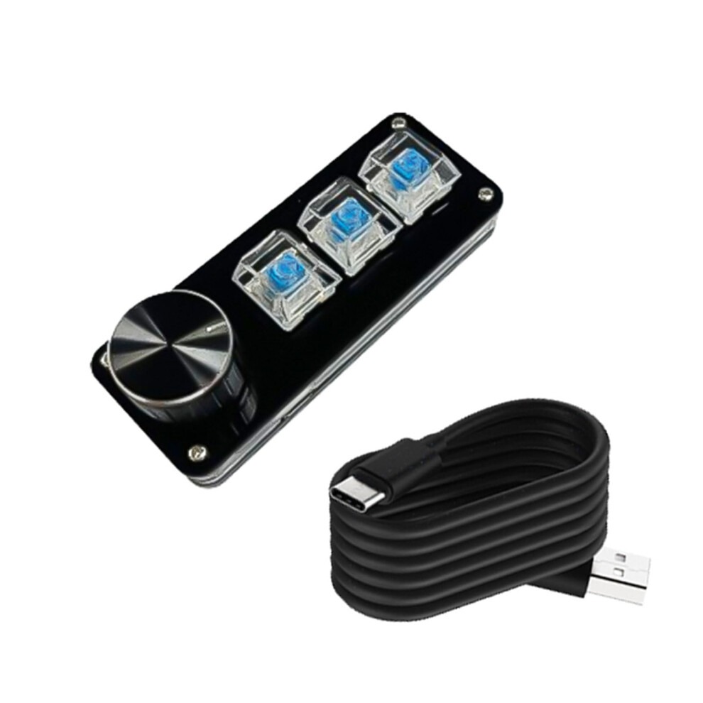 Programmable Macro Keypad With Custom Knob, Hot Swappable Switches, 3Key Gaming And Editing 9382693297068