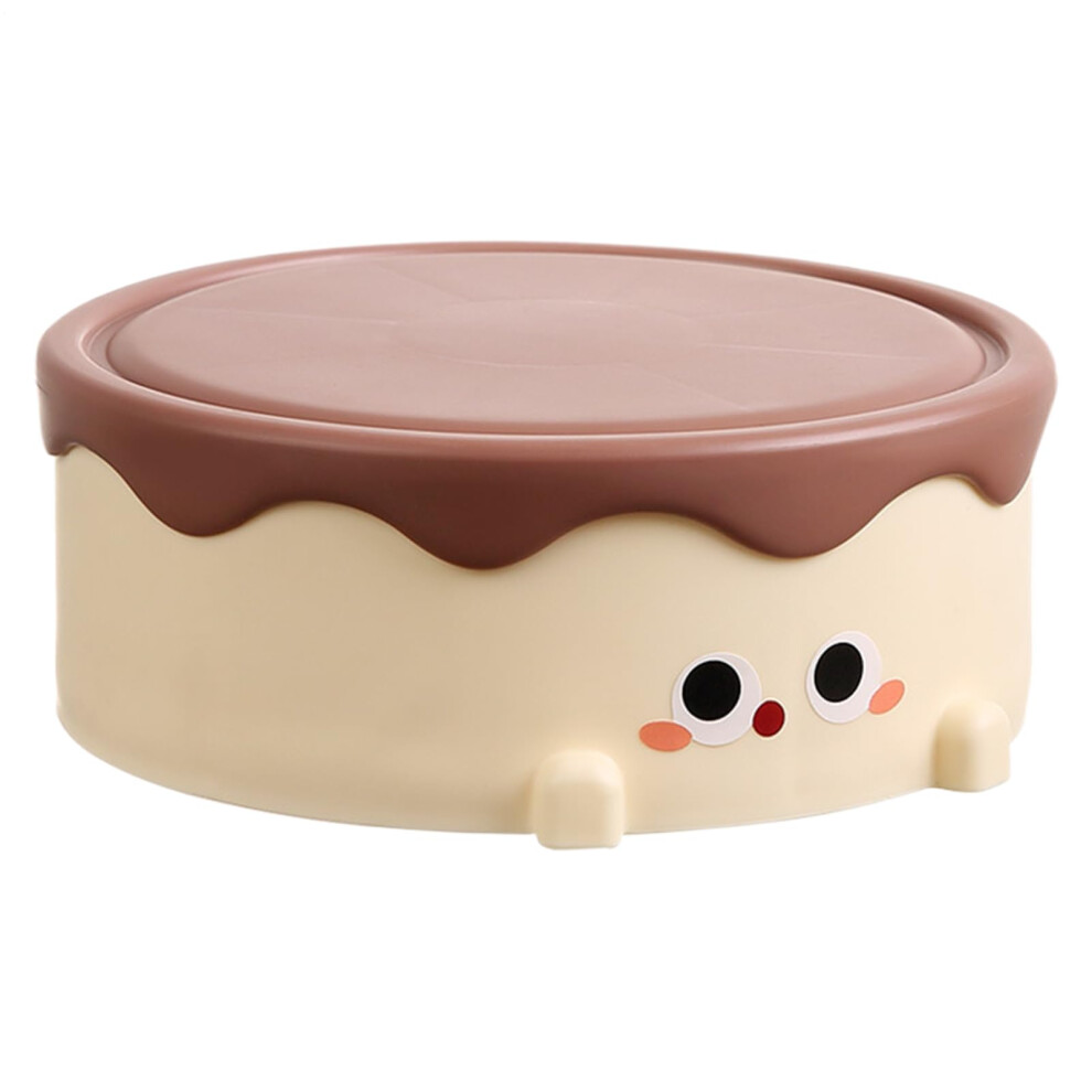 Makeup Organizer with Mirror - Round Portable Travel Makeup Case for Jewelry, Brushes, and Cosmetics, Cute Design