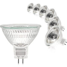 MR16 Spot Bulb, 12V 50W Bulb, GU5.3 Bulb MR16 Dimmable Bulb, 2700K Warm White Halogen Bulbs, Pack of 6