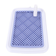 Dog Toilet with High Fence, Odor Proof, Easy Clean Plastic Pee Pad Holder, 45x33cm Blue