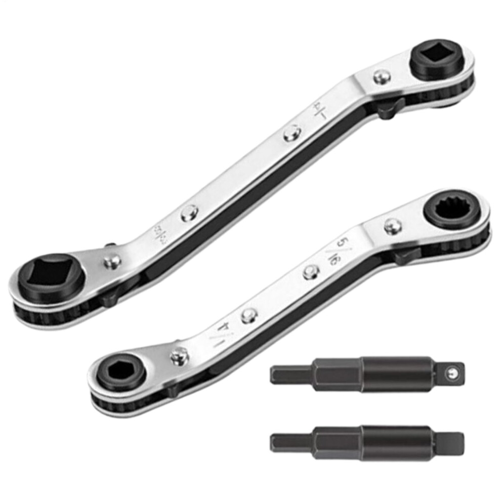 Ratchet Wrench Set With Reversible Mechanism And Antislip Bits For Hvac Refrigeration Plumbing 9382693298041