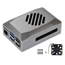 For Raspberry Pi 5Th Generation ABS Shell, Cooling Protective Shell with PWM Speed-Adjustable Fan for Cooling
