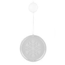 Lucina a ghiaccio 3D fiocco di neve LED luce di Natale per finestra, 22cm, alimentazione a batteria