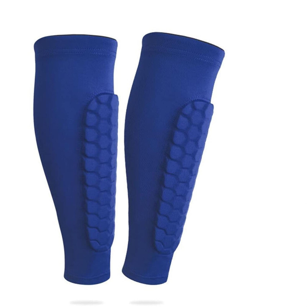 Knee Pads For Sports Honeycomb Shin Guard Anticollision Leg Guard For Basketball Football Riding, Blue Xl 9199774118453