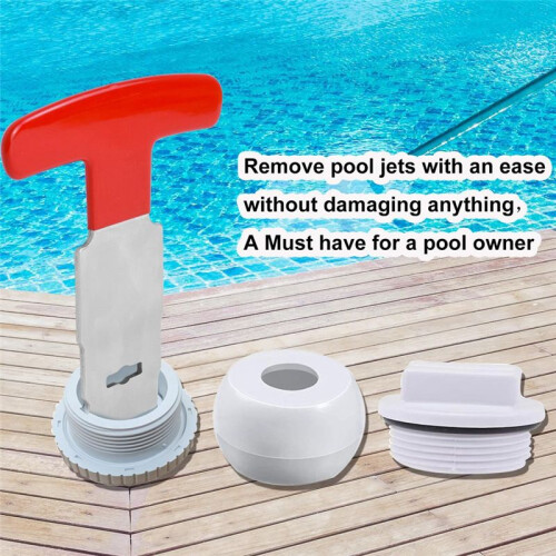 Pool Plug Removal Tool,for Above& Inground Pool Spa Return Jet Plug Nozzles Inlet Fittings Black 2